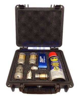 ¼"BSPbi "All round" riool-nozzle koffer